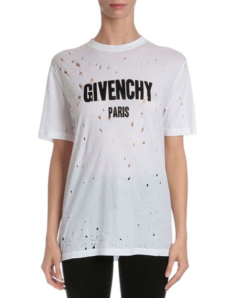 givenchy paris t shirt women's|givenchy t shirt with holes.